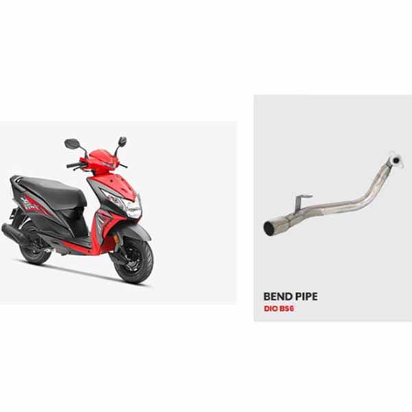 Honda Dio BS6 Bend Pipe by High-Tech