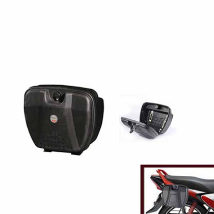 Studds Mobike Luggage Vault Box with Cargo net (Matte Black)