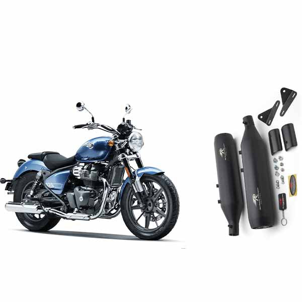 PoweRage Exhaust for Royal Enfield Super Meteor/Shotgun650,Black Finish
