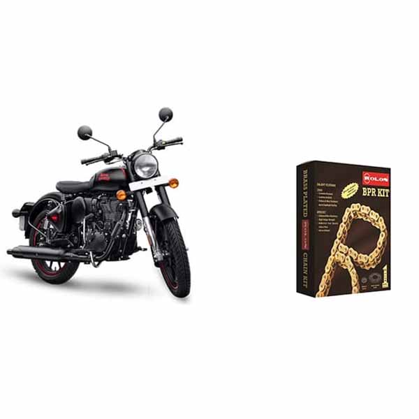 ROLON BRASS CHAIN FOR ROYAL ENFIELD CLASSIC 350 AND 500CC DUAL DISC ABS