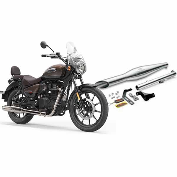 Red Rooster Performance Rumbler Ace Exhaust – Polish For Royal Enfield Classic Reborn 350 / Meteor 350