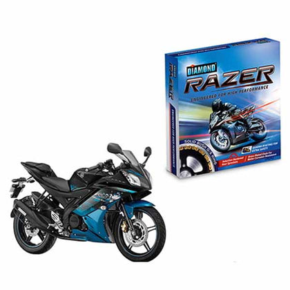 DIAMOND BRASS CHAIN SPROCKET KIT FOR YAMAHA R15 V2