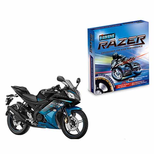DIAMOND BRASS CHAIN SPROCKET KIT FOR YAMAHA R15 V2