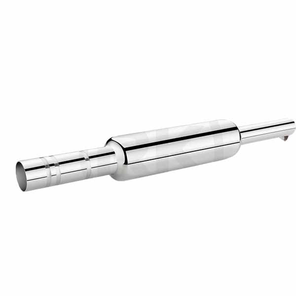 RK Indori Silver Short Punjabi Exhaust for RoyalEnfield Bs3 Models