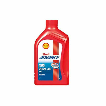 Shell Advance AX3 4T 20W-40 High Performance Engine Oil  (1 L)