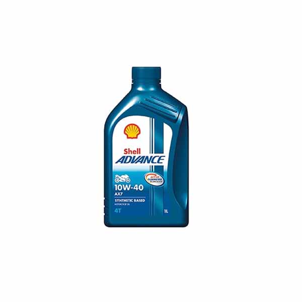 Shell Advance AX7 550042982 10W-40 API SM Synthetic Technology Motorbike Engine Oil (1 L)