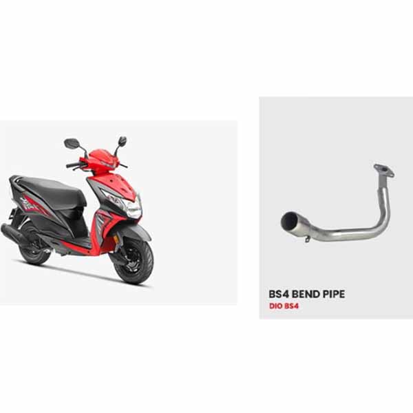 Honda Dio BS 3/4 Bend Pipe by High-Tech