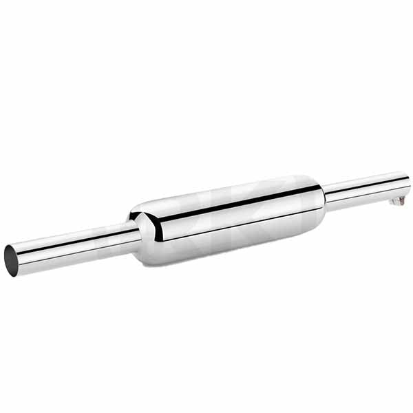 RK Indori Silver Short Punjab SM Exhaust for RoyalEnfield Bs3 Models