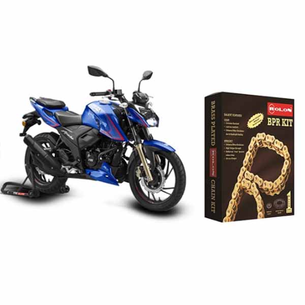 TVS Apache RTR 200 (V4) Rolon Brass Chain & Sprocket Kit