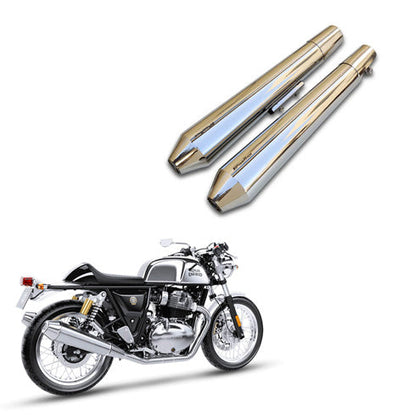 PoweRage Exhaust for Royal Enfield Interceptor 650 / Continental GT 650 Short Polish Finish