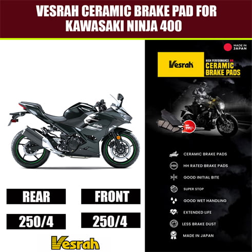 VESRAH Ceramic Brake PAD for Kawasaki Ninja 400