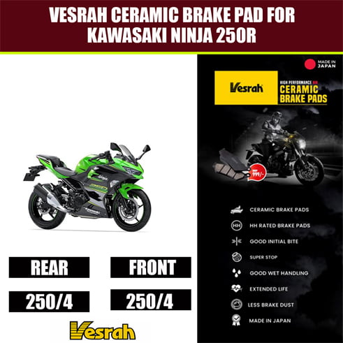 VESRAH Ceramic Brake PAD for Kawasaki Ninja 250R