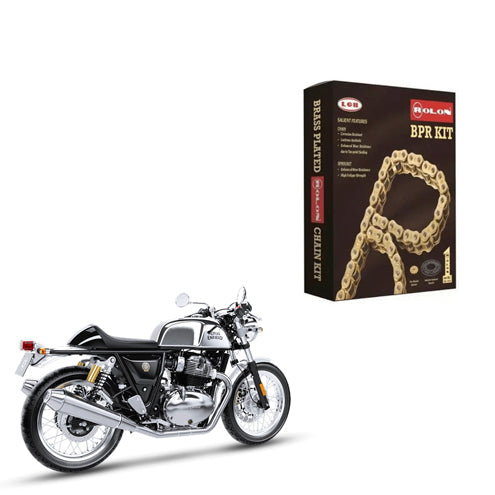 Brass Chain Sprocket Kit for Continental GT 650/Interceptor 650 by Rolon