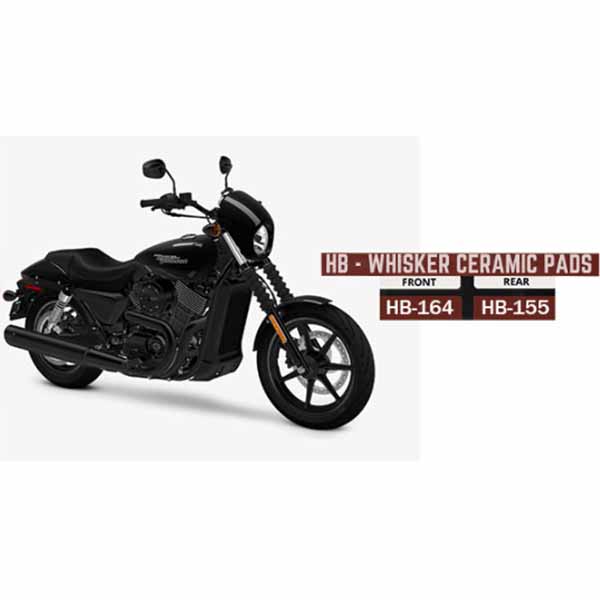 Harley Davidson Street 750 Front And Rear Ceramic Brakepads by NGage
