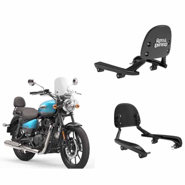 Passenger Black Backrest Mounts for Royal Enfield Meteor 350