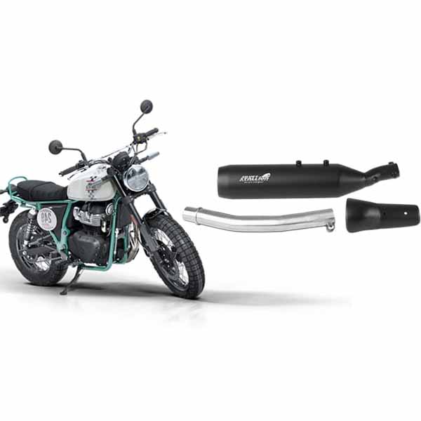 Silver Stallion exhaust for Royal Enfield Bear 650,Black Finish