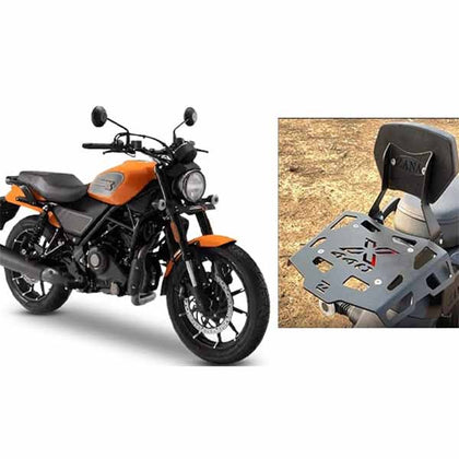 Top Rack with Plate and Pillion Backrest for Harley Davidson X440 By Zana