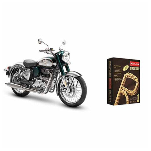 Royal Enfield Classic 350CC non ABS Rolon Brass Chain Sprocket Kit
