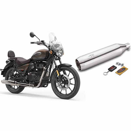 Red Rooster Performance Exhaust Polestar PRO polish Exhaust For Royal Enfield Meteor 350cc