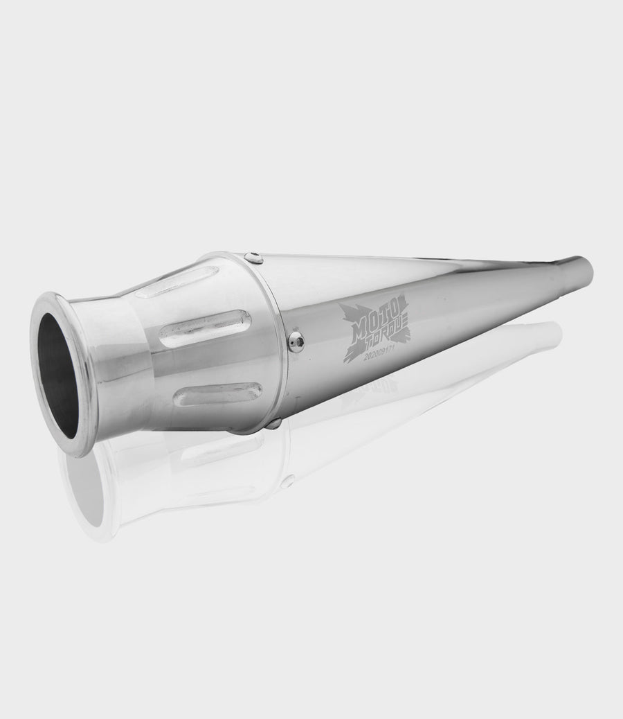 Moto Torque Launcher Chrome Silencer for Royal Enfield