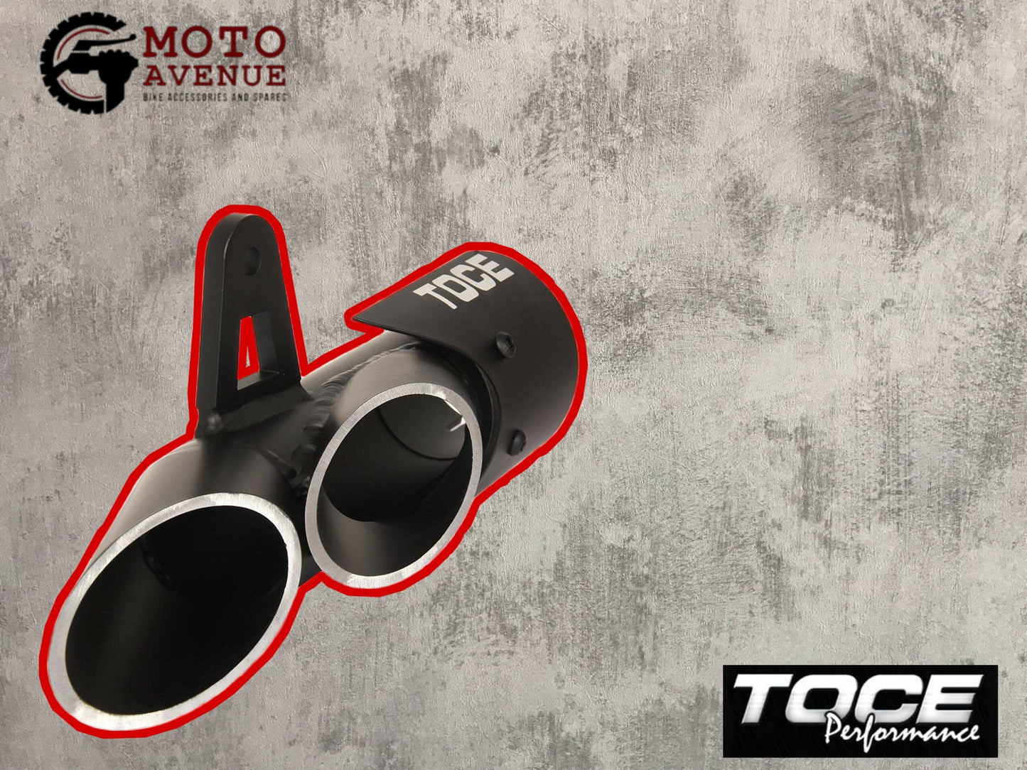 Universal Modified after market Exhaust Muffler with Toce Sticker (Black) (Copy)