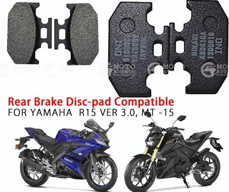 REAR BRAKE DISK-PAD COMPATIBLE FOR YAMAHA R15 V3 YAMAHA MT 15 AND FZ NEW 250