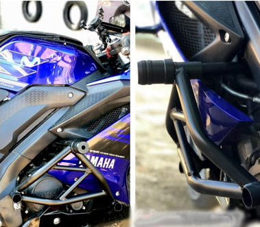 YAMAHA R15 V3 CRASH GUARD WITH FRAME SLIDER
