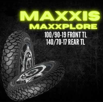 MAXXIS MAXXPLORE 100/90-19 FRONT AND 140/70-17 REAR TUBELESS TYRE FOR KTM ADV 250/390