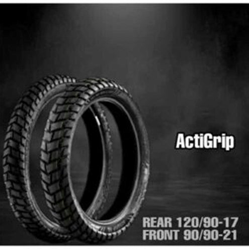 APOLLO ACTIGRIP REAR 120/90-17 R6 TUBE TYRE AND FRONT 90/90-21 F6 TUBE TYRE FOR ROYAL ENFIELD HIMALAYAN