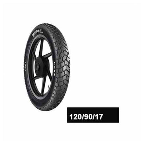 Ceat Gripp XL 120/90-17 64S Tube Type Bike Tyre, Rear For Himalayan