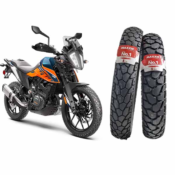 KTM ADV Front 100/90-19 and Rear 130/80-17 Tyres by Maxxis