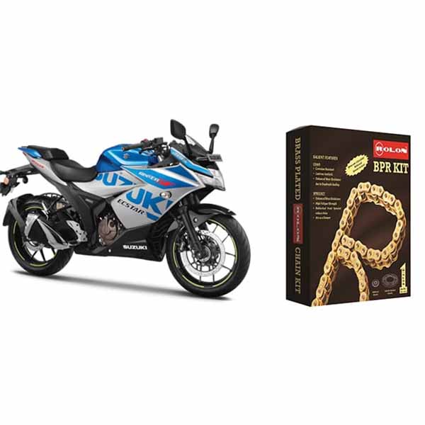 ROLON BRASS CHAIN SPROCKET KIT FOR SUZUKI GIXXER 250 AND SF 250