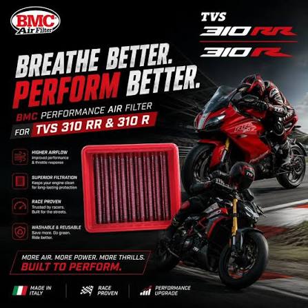BMC Air Filter for TVS Apache RR 310 and RTR 310 FM01240
