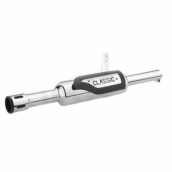 RK Indori Silver Exhaust with shield for RoyalEnfield
