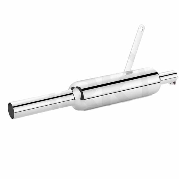 RK Indori Silver Exhaust without shield for RoyalEnfield Standard