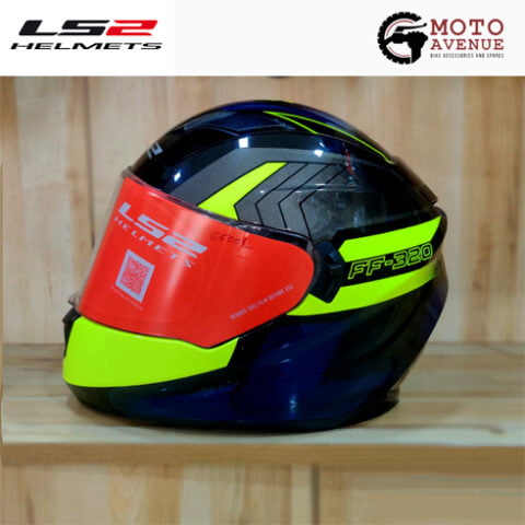 LS2 FF320 EXO BLACK NEON YELLOW HELMET- LARGE