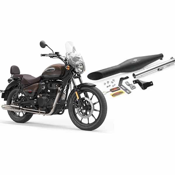 Red Rooster Performance Rumbler Ace Exhaust – Black Matte For Royal Enfield Classic Reborn 350 / Meteor 350
