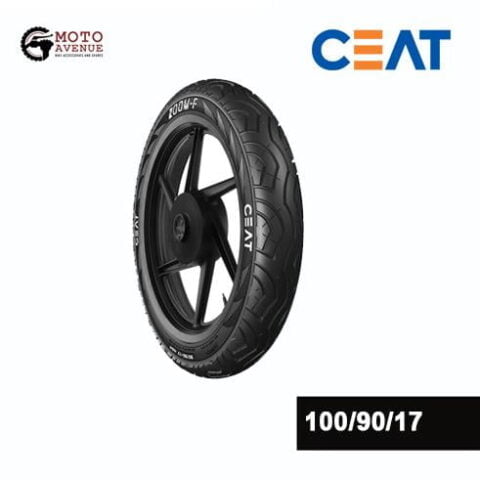 Ceat Zoom 100/90 -17 55P Tubeless Bike Tyre, ( Rear)