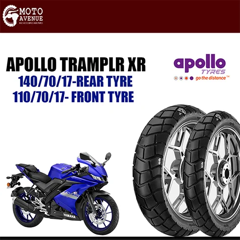 Apollo Tramplr XR 140/70/17 Rear Radial Tyre and Apollo Tramplr XR 110/70/17 Front Radial Tyre For ADV touring and dual sports riding Bikes