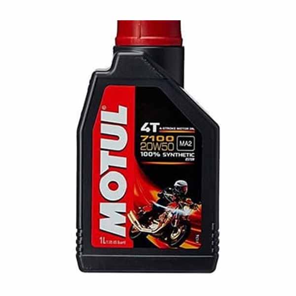 Motul 7100 4T Fully Synthetic Ester 20W-50 API SN Petrol Engine Oil for Bikes (1L)