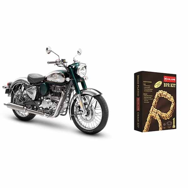 Royal Enfield Classic 350CC non ABS Rolon Brass Chain Sprocket Kit