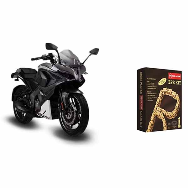 Image of Bajaj Pulsar 200 RS Rolon Brass Chain Sprocket Kit