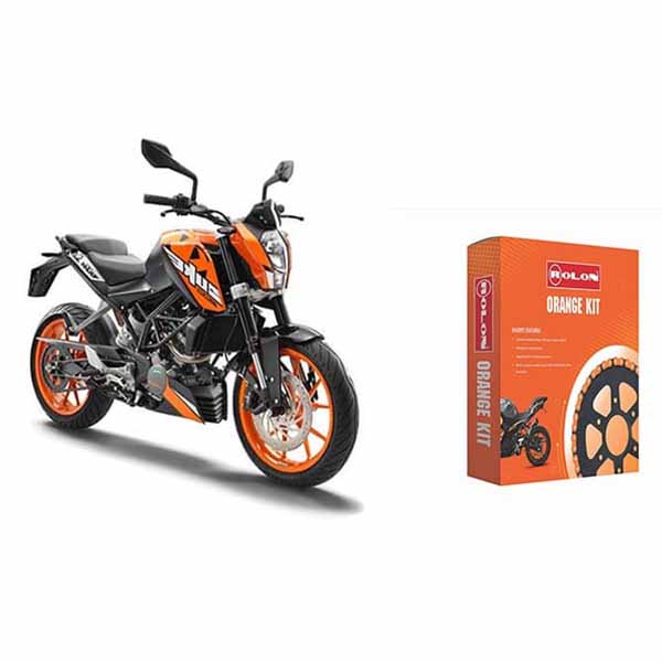 ROLON ORANGE CHAIN SPROCKET KIT FOR KTM DUKE 200 AND RC 200 ( 6H)