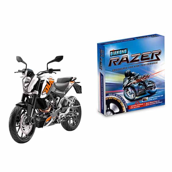 Diamond Brass Chain Sprocket Kit For KTM Duke 200 (2013/4H)