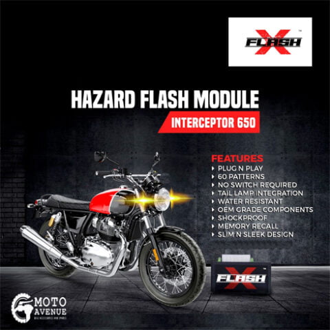 Race Dynamics Flash X Hazard Module, Blinker/Flasher for Royal Enfield Interceptor and Continental GT650