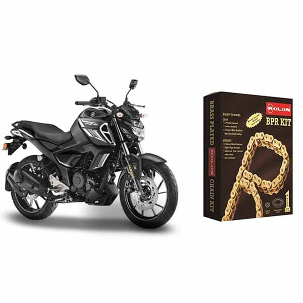 Rolon Brass Plated Chain Sprocket Kit For Yamaha FZ V3.0 / FZ V2.0 REAR DISK FI