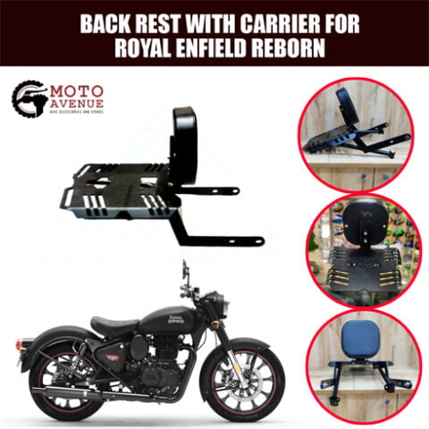 BACKREST WITH CARRIER FOR ROYAL ENFIELD REBORN
