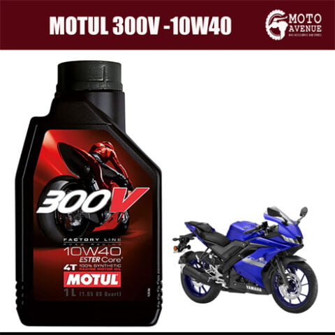 Motul 300V 10W40 Factory Line Ester Core Fully Synthetic for Petrol Engine Oil for Bikes (1 L)