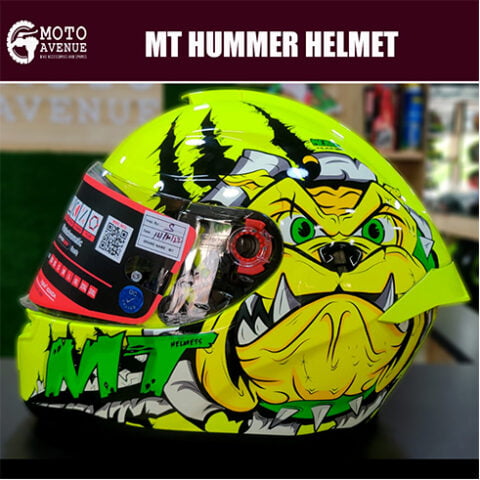MT HUMMER NERON Fluorescent Yellow Helmet-Large size