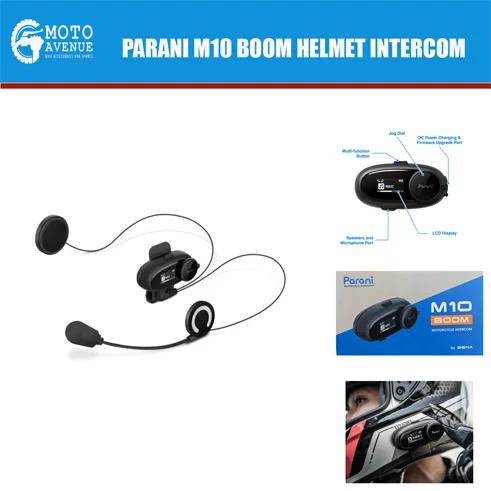 PARANI M10 BOOM Motorcycle Intercom Bluetooth Communication System